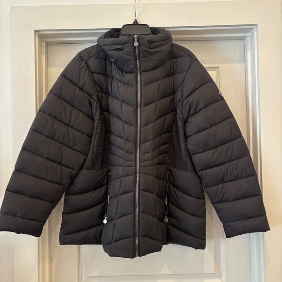 Nordstrom Bernardo Black Puff Coat - Picture 1 of 5